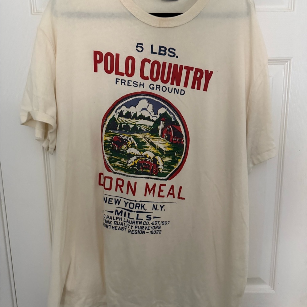 Polo by Ralph Lauren Cream Graphic Tee